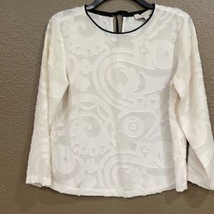 Ivory long sleeve blouse